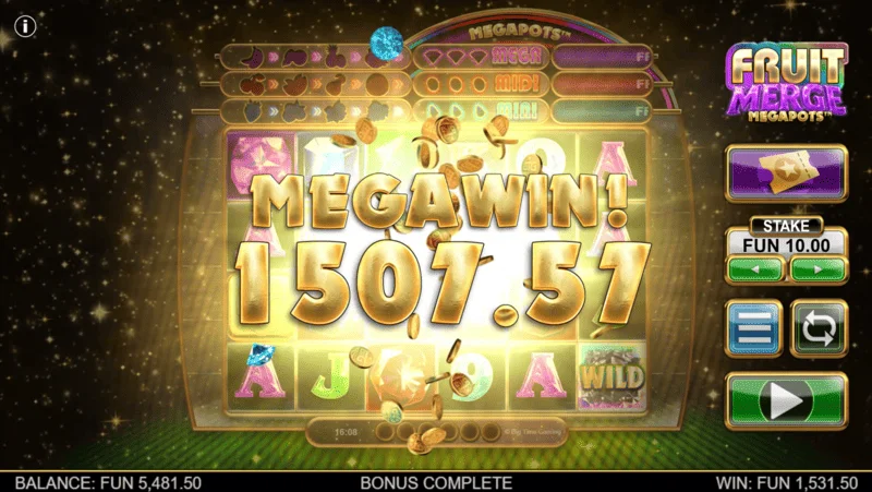 Fruit Merge Megapots - big win in the round